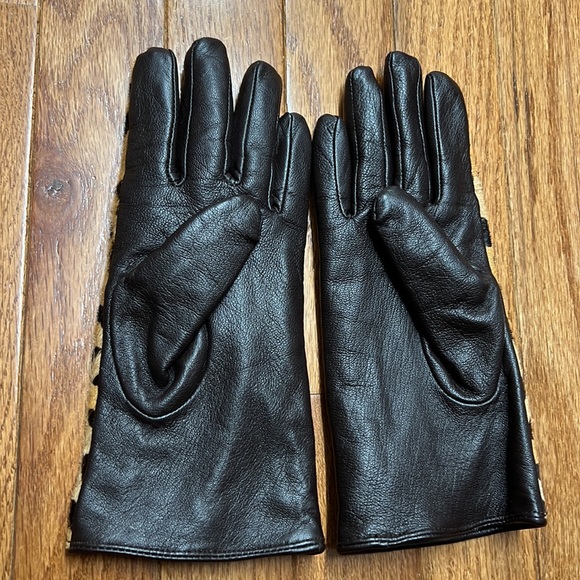NWOB Calf hair and leather gloves, M - Picture 3 of 5